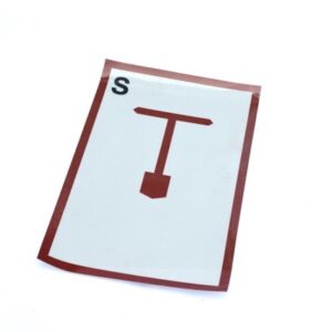 Hüdrandi kleebis PUNANE survestatud veeallikale