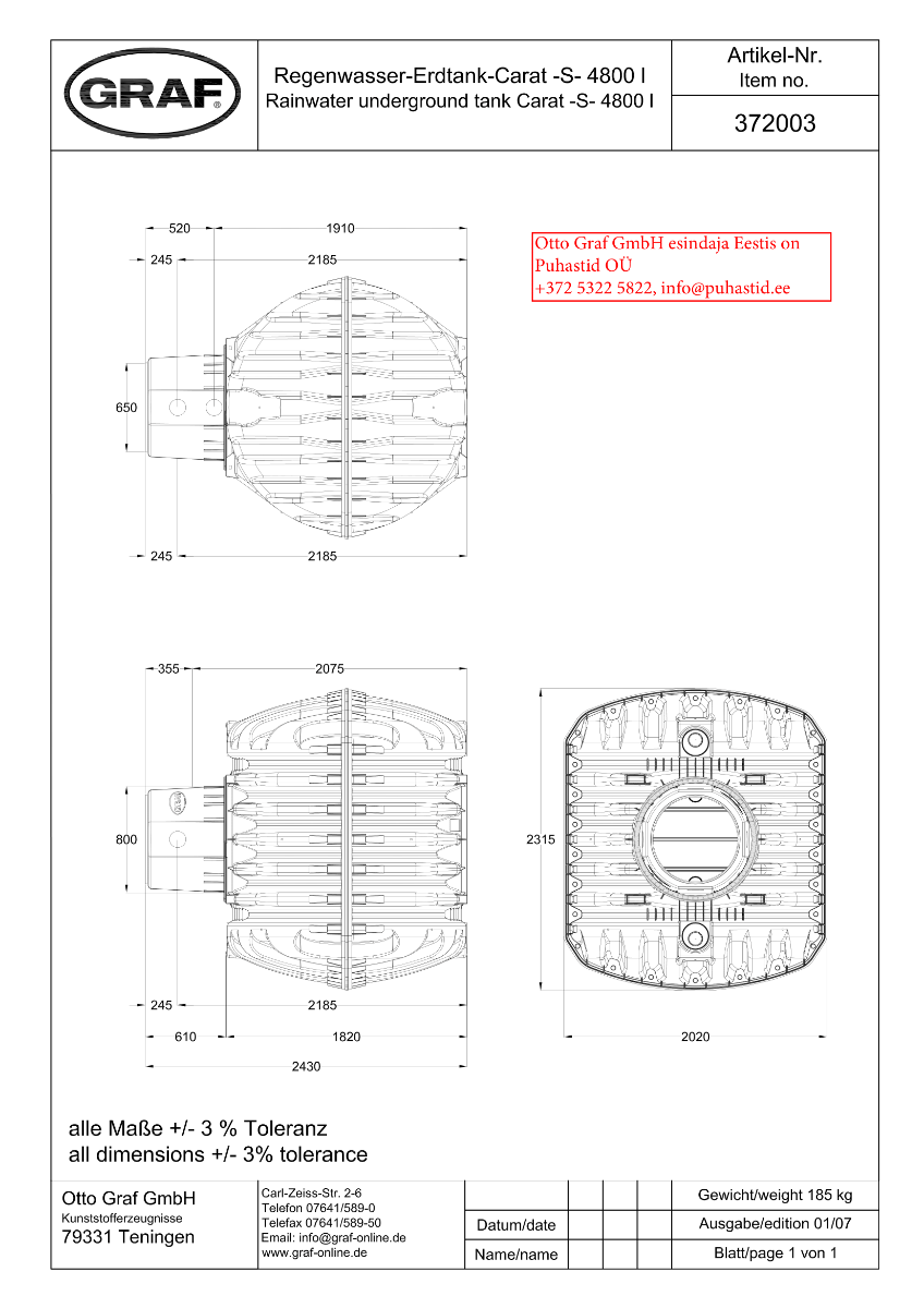 Iseankurduv Carat S 4800 komplektne mahuti - Image 2