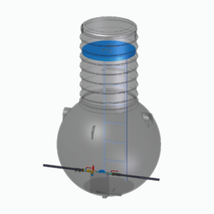 Veemõõtjakaev Ester, trassile h1800, Dn15 konsool, plastluugiga