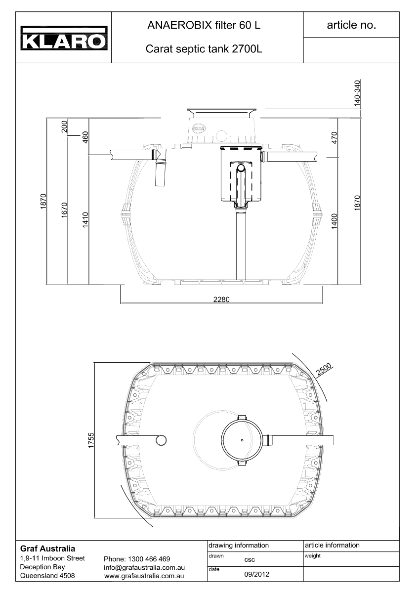 Septik anaeroobse filtriga 2700l - Image 3