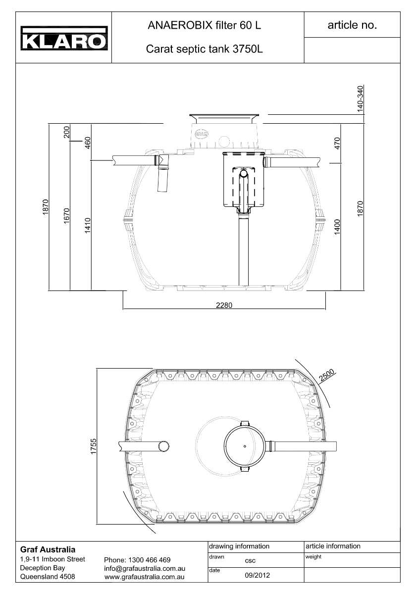 Septik anaeroobse filtriga 3750l - Image 3